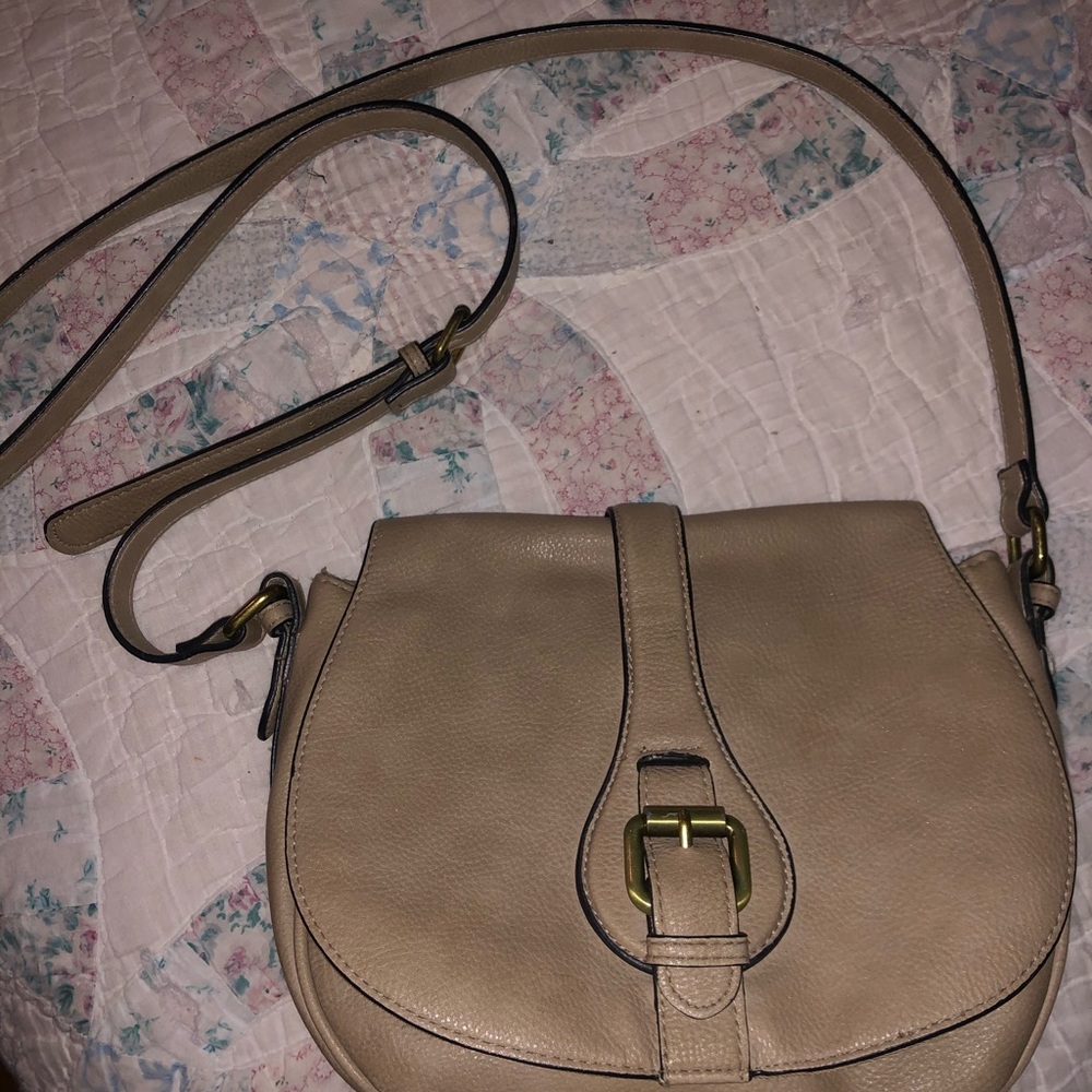 Nude bucket cross body
